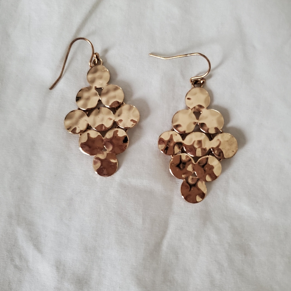 Faux Gold Chandelier Earrings